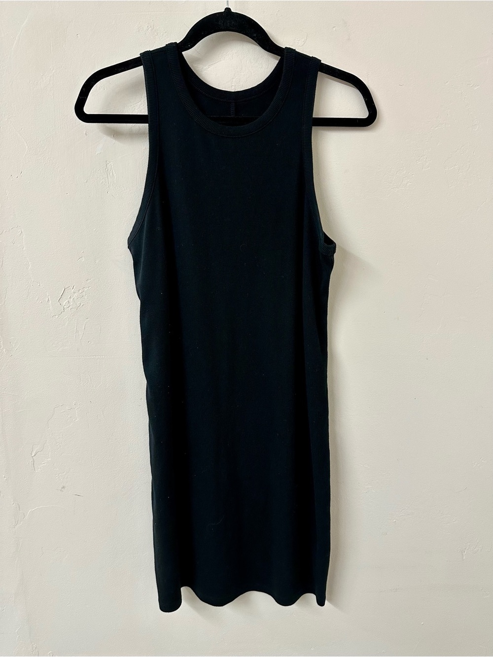 a new day Black Ribbed Tank Midi Dress